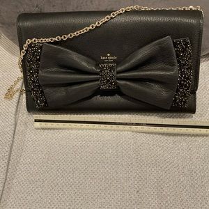 Evening large clutch with beautiful rhinestone details.